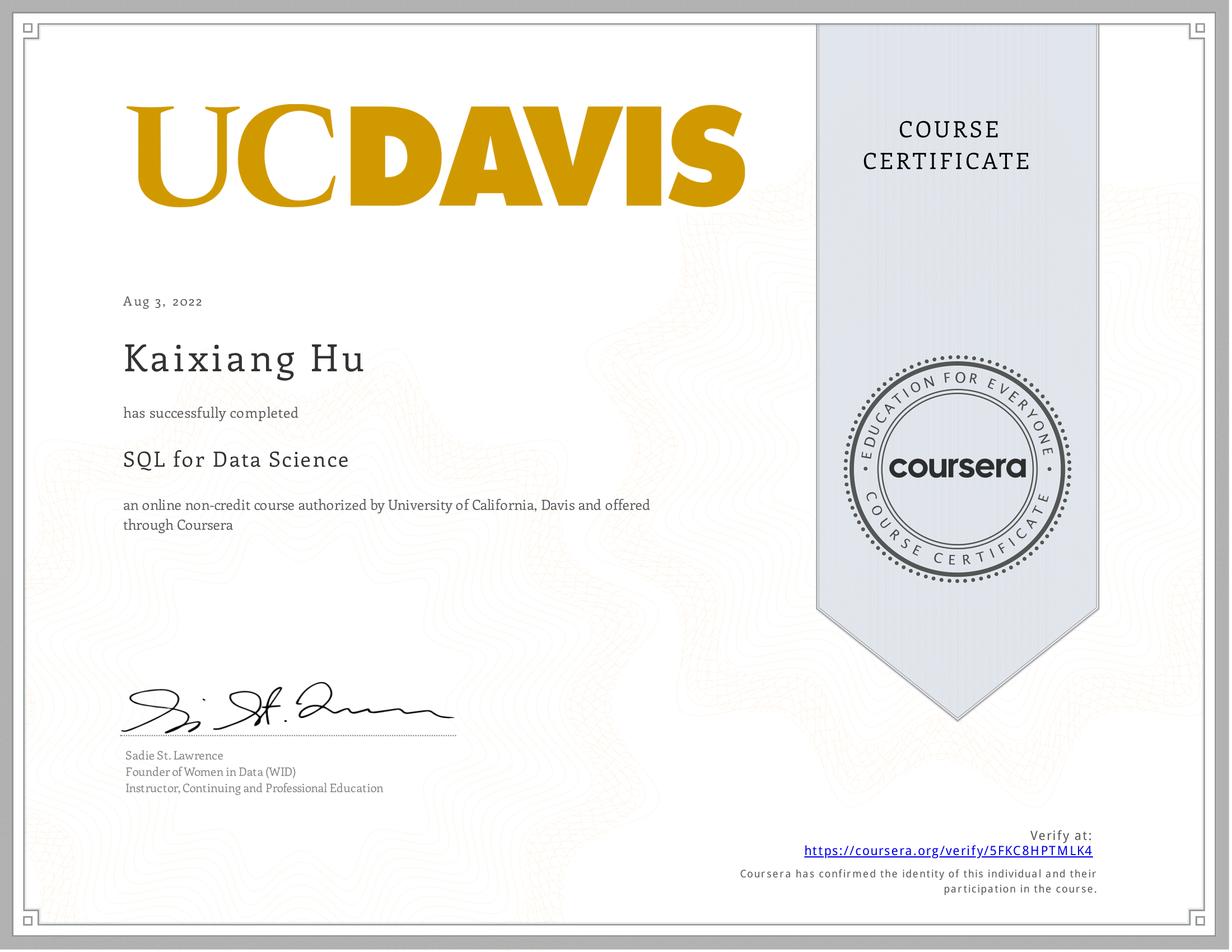 certification